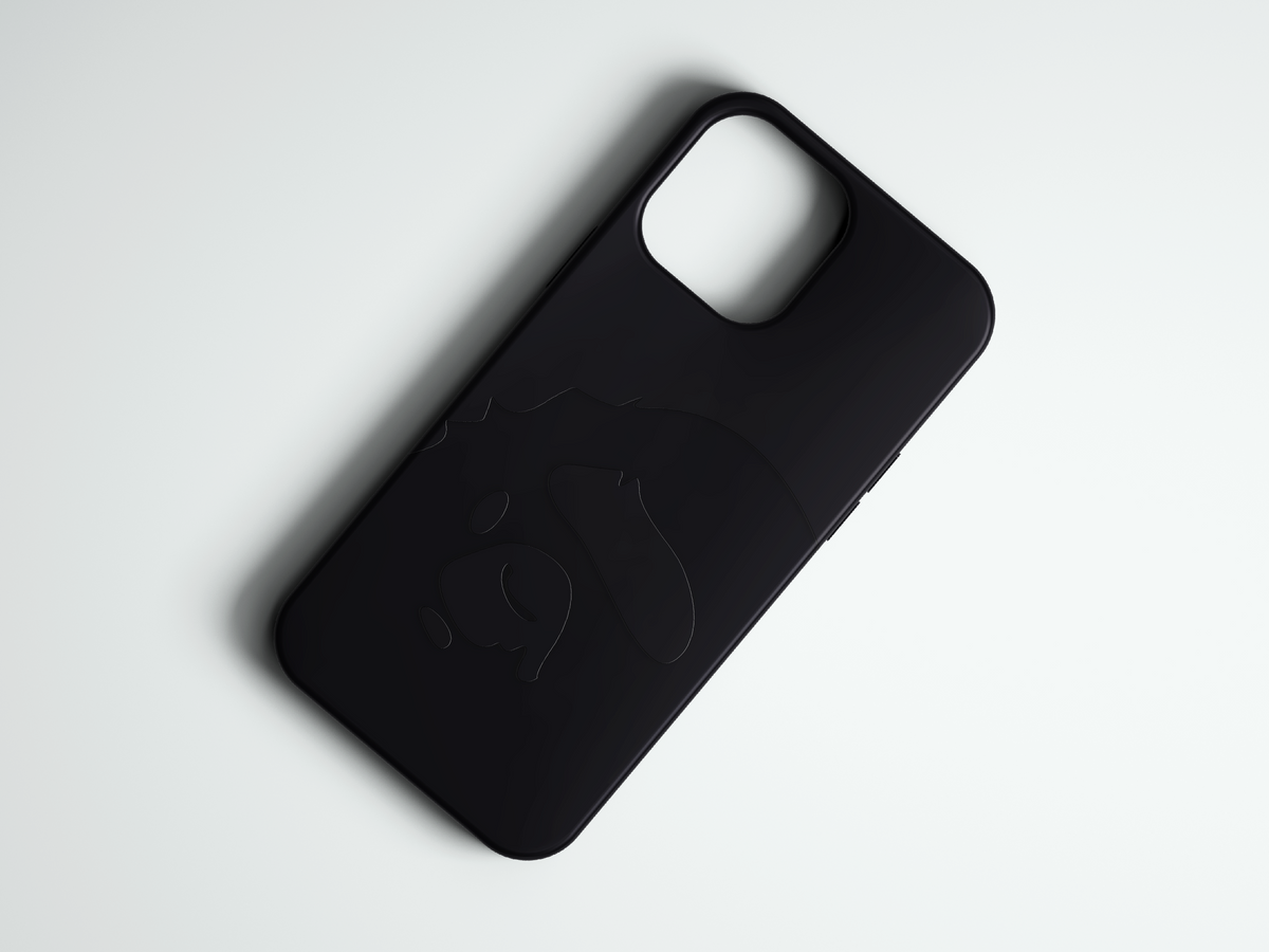 Bape Shadow siyah logo baskılı telefon kılıfı