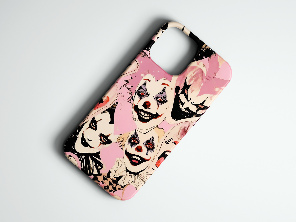 Clown Party illüstrasyon baskılı telefon kılıfı