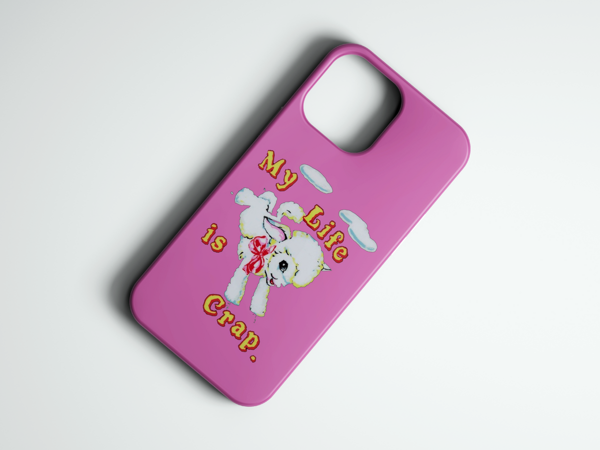 Poodle Mood yazılı telefon kılıfı