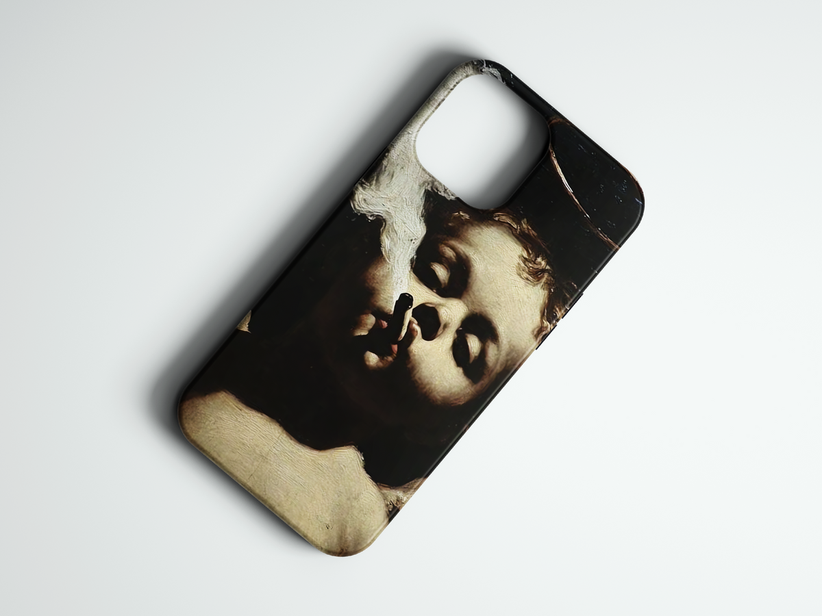Sleeping Cupid sanat baskılı telefon kılıfı