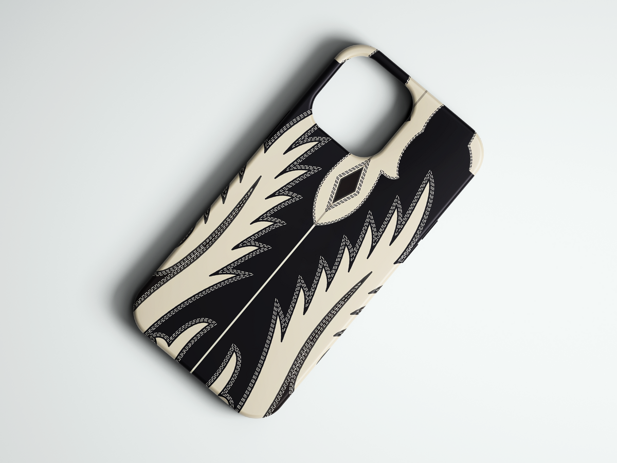 Western Flame western desenli telefon kılıfı