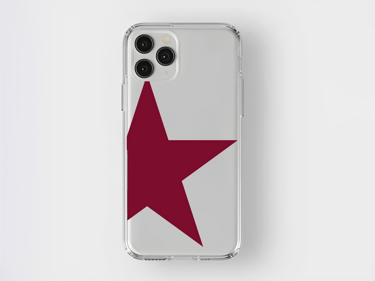 Big Star şeffaf yıldız desenli telefon kılıfı