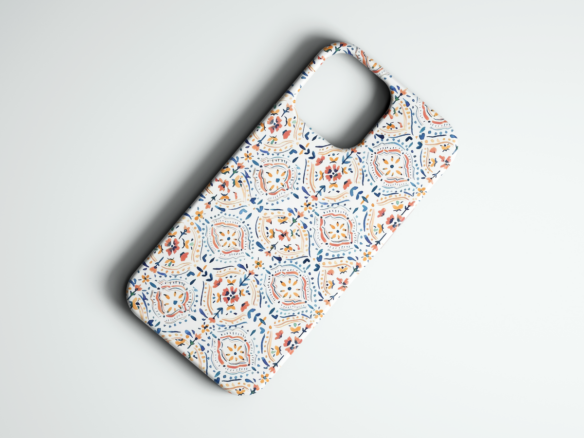 Boho Folk renkli boho desenli telefon kılıfı