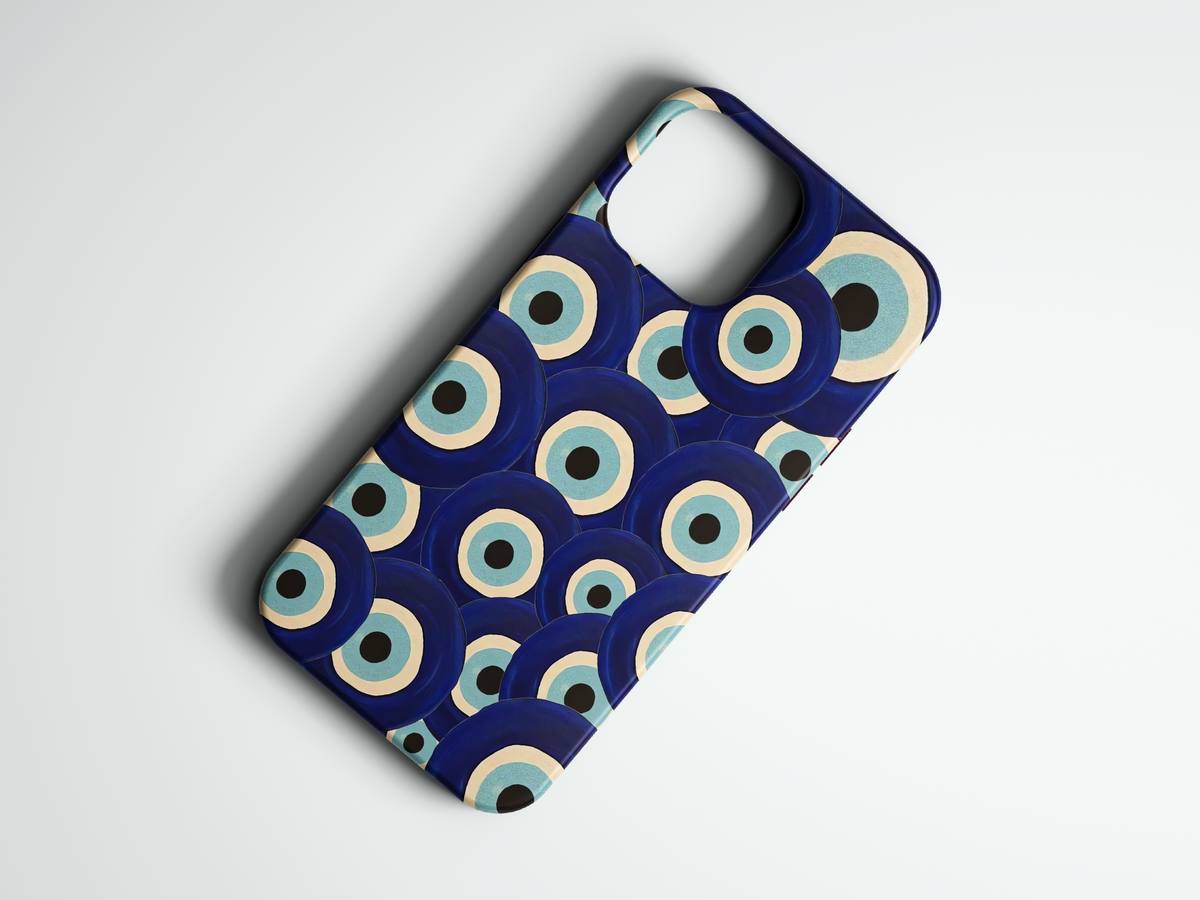 Evil Eyes nazar desenli telefon kılıfı