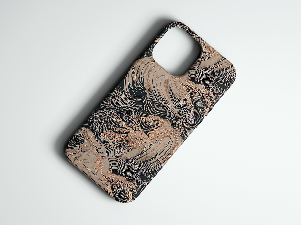 Great Wave dalga desenli telefon kılıfı