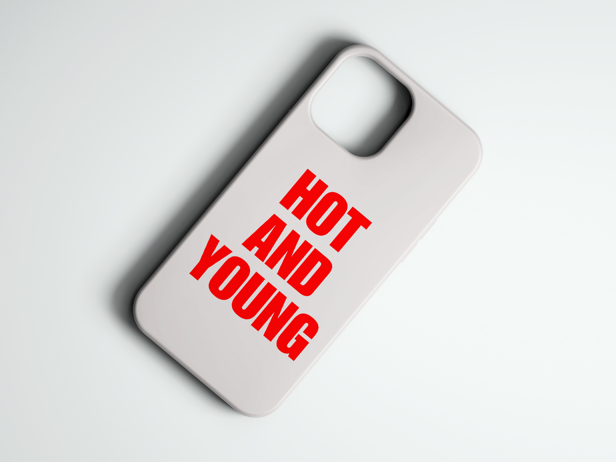 Hot Young yazılı telefon kılıfı
