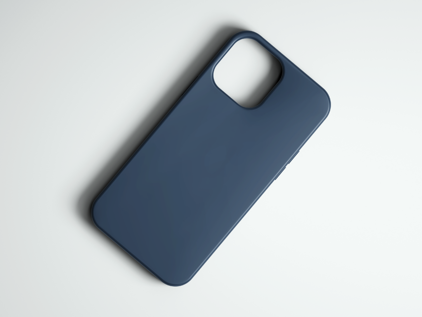 Lacivert sade telefon kılıfı, kamera çıkıntılı, modern ve şık tasarım