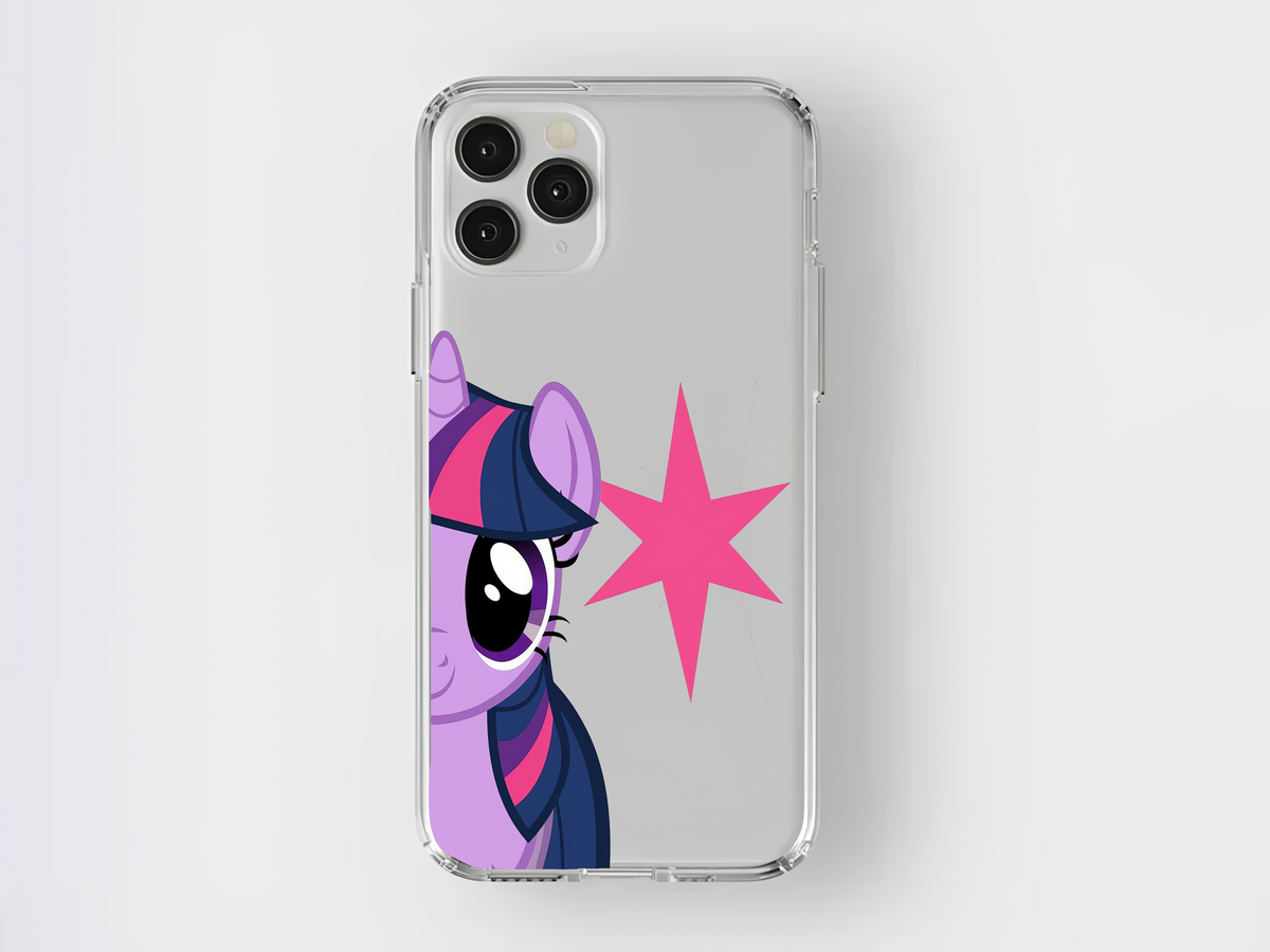 Little Pony mor karakter baskılı telefon kılıfı