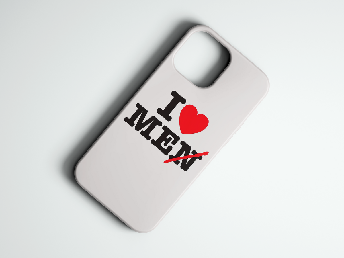 No Men yazılı telefon kılıfı