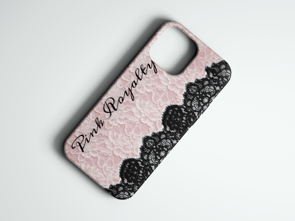 Pink Royalty dantel desenli telefon kılıfı