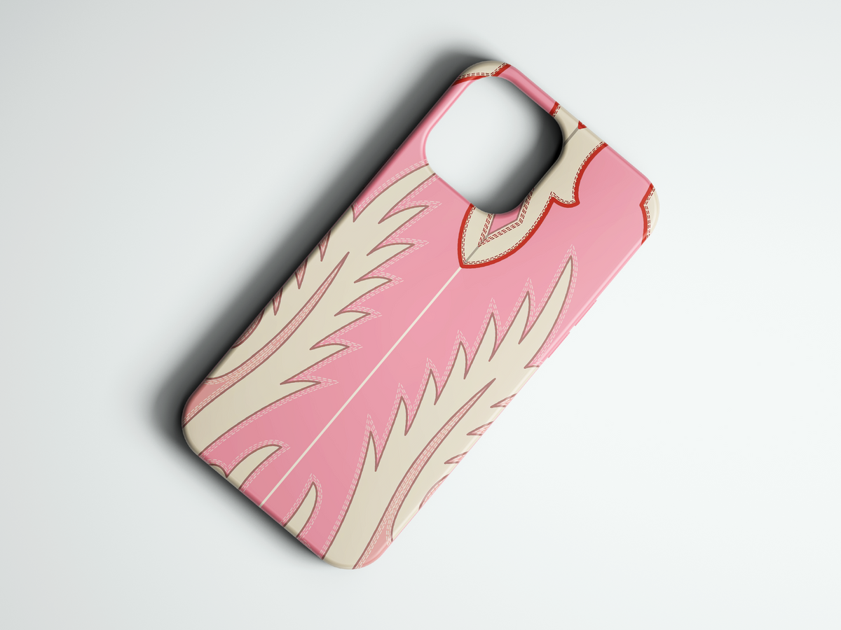 Pink Wings kanat desenli telefon kılıfı