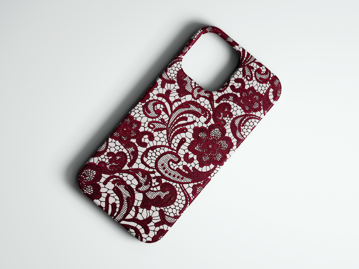 Ruby Lace dantel desenli telefon kılıfı